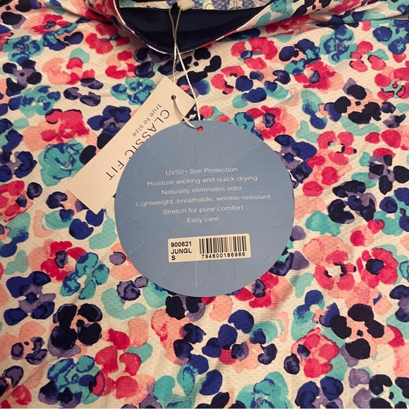 NWT SolTek San Soleil Lux Long Sleeve Print Mock - Jungle - Smal - Picture 10 of 12